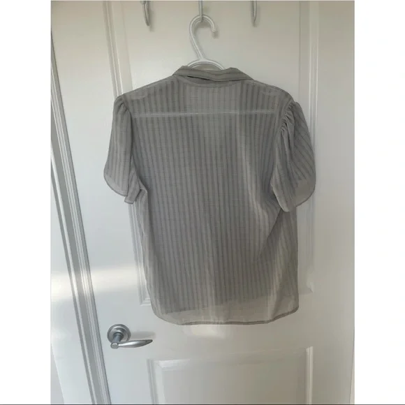 2/20 ✨ VINTAGE chiffon blouse size S/M - Picture 4 of 4